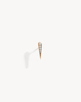 Anyway Drop Stud - Pink Gold & Diamonds