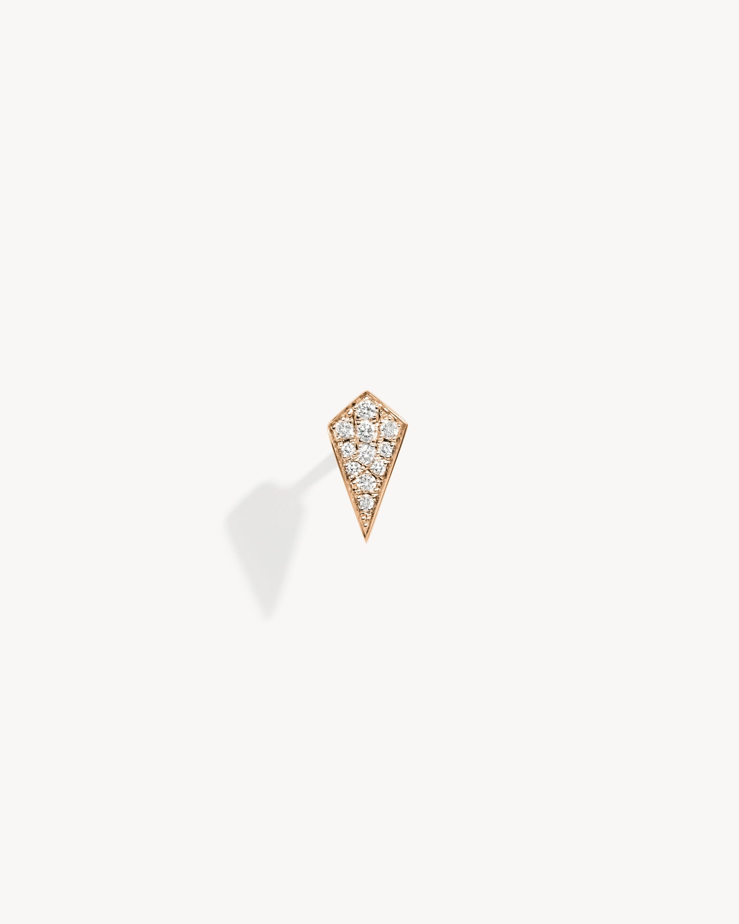 Stairway Stud - Pink Gold & Diamonds