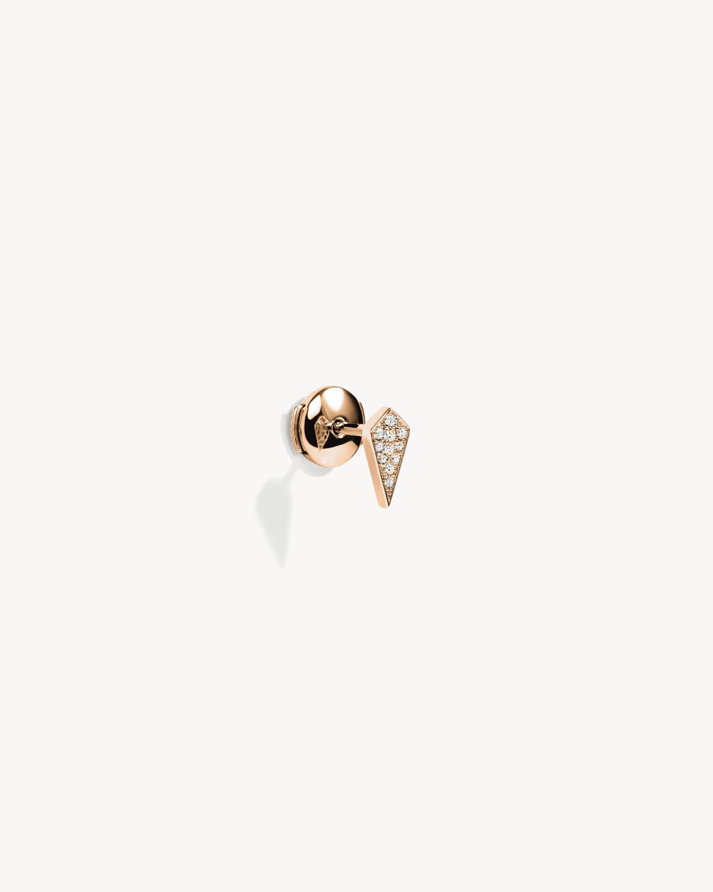 Stairway Stud - Pink Gold & Diamonds