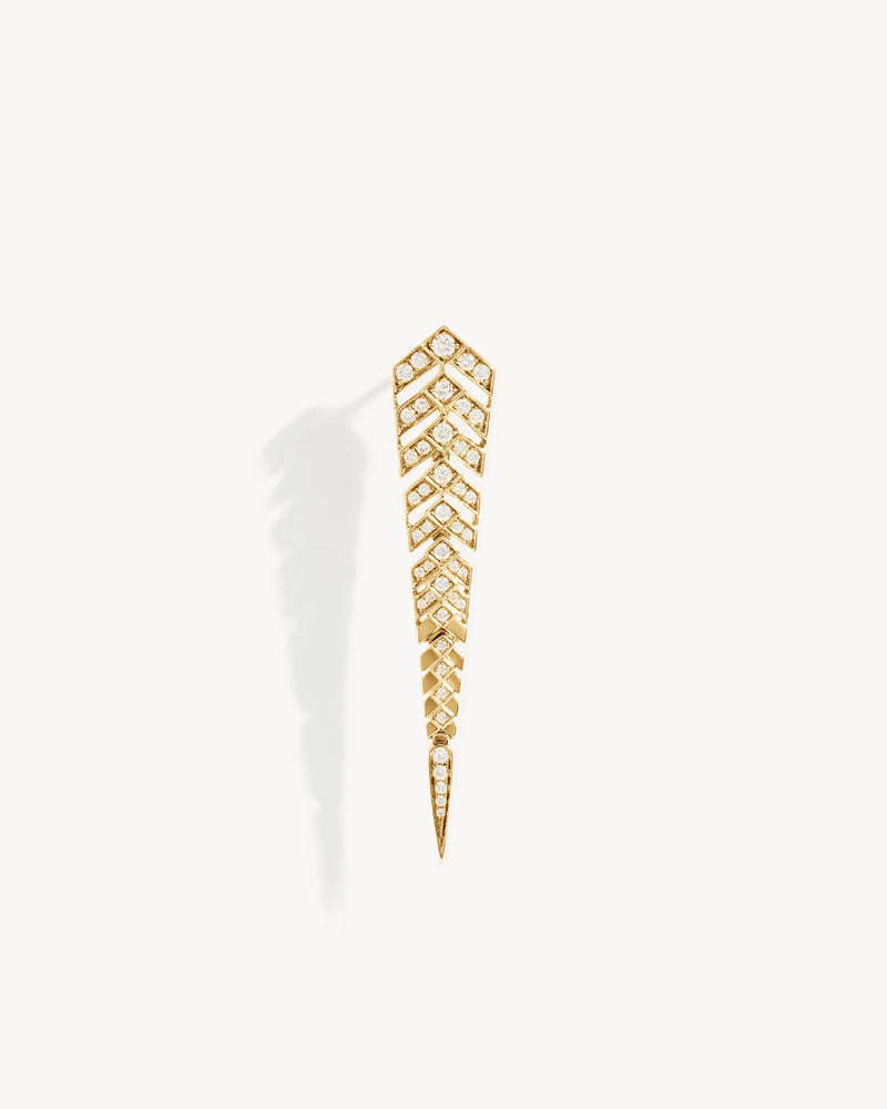 Stairway M Earring - Yellow Gold & Diamonds - Image 1