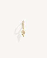 Stairway Small Hoop Earring - Yellow Gold & Diamonds