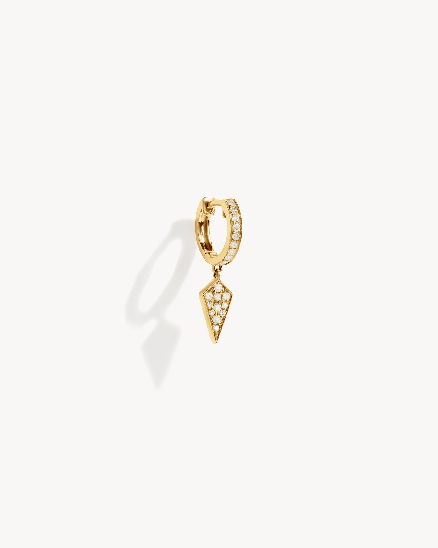 Stairway Small Hoop Earring - Yellow Gold & Diamonds