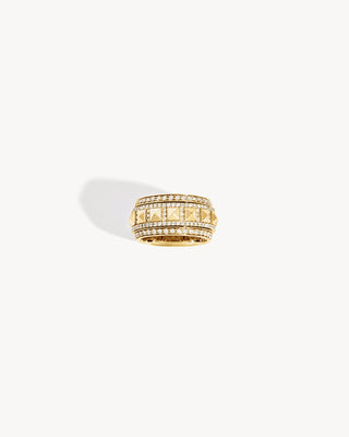 Bague Rockaway Spinner - Or Jaune & Diamants