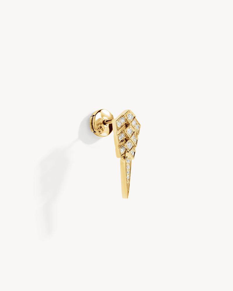 Stairway S Earring - Yellow Gold & Diamonds - Image 3