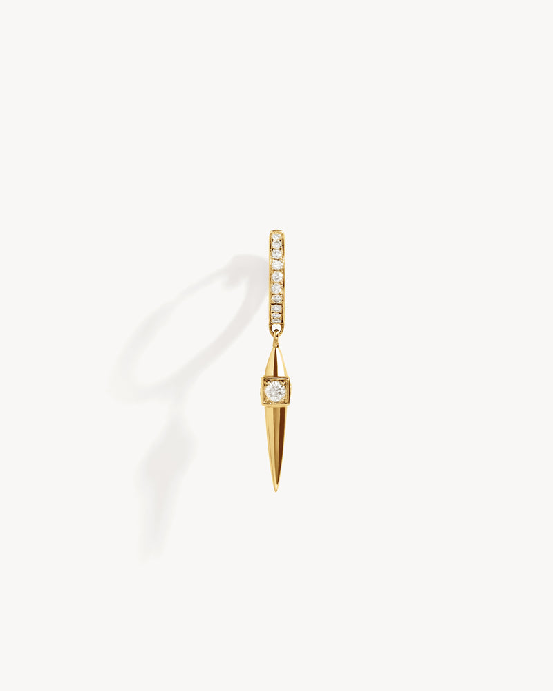 Rockaway Peak Hoop Earring - Yellow Gold & Diamonds - Image 1