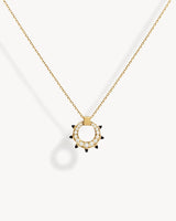 Spike Circle Necklace - Yellow Gold & Diamonds