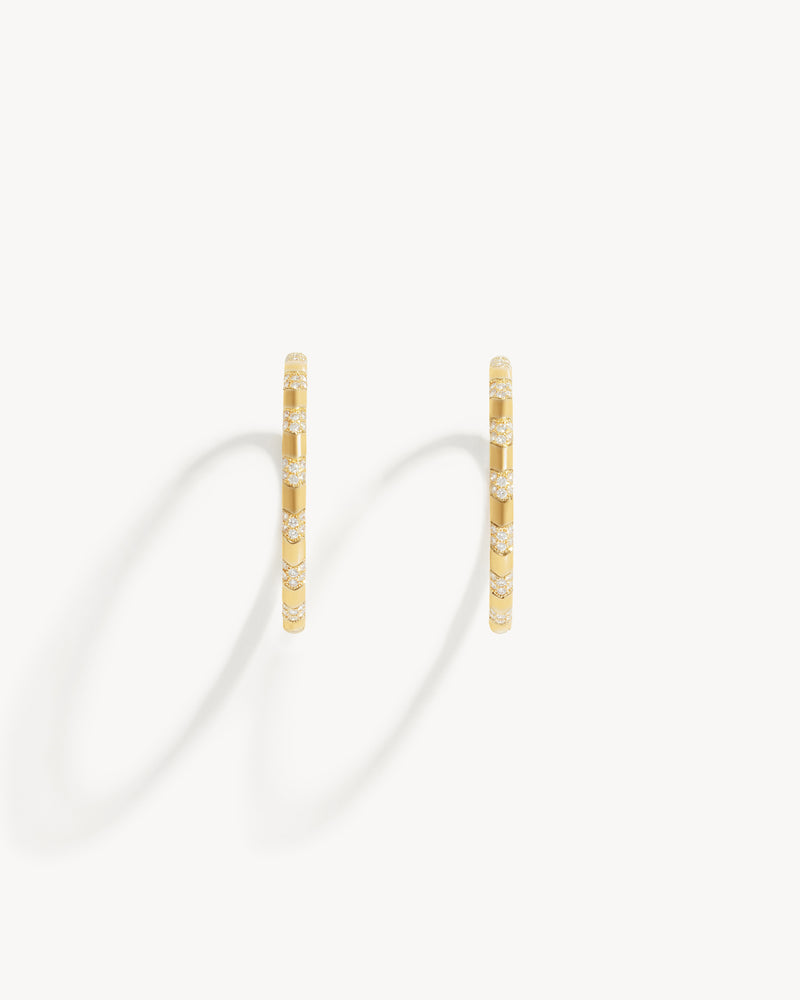 Créoles Reptile - Or Jaune & Diamants - Image 2