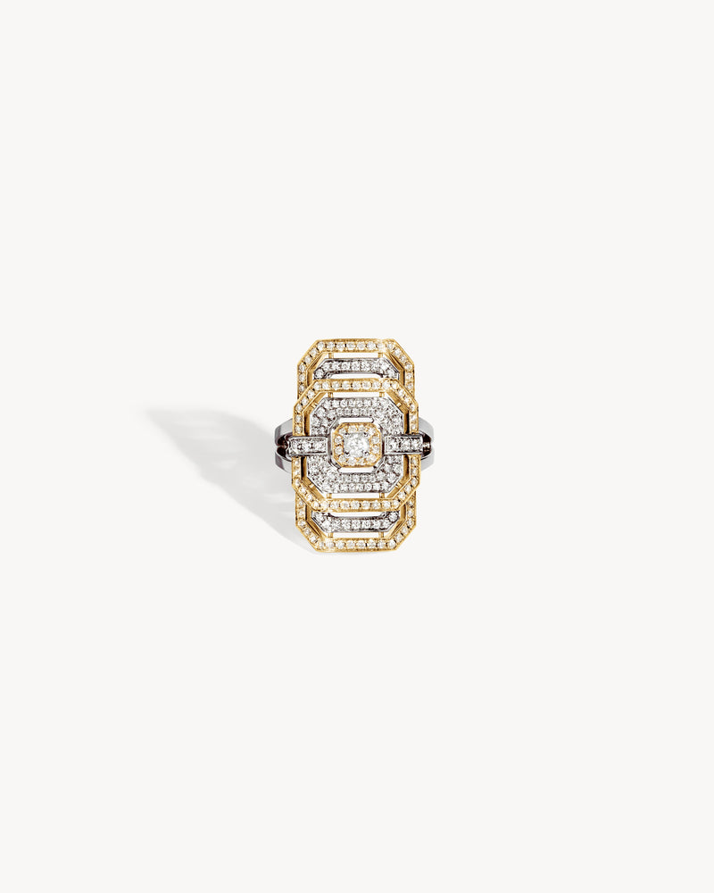 My Way Ring - Yellow and White Gold & Diamonds - Image 1