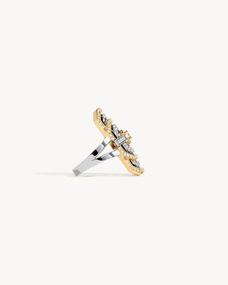 My Way Ring - Yellow and White Gold & Diamonds - Image 3