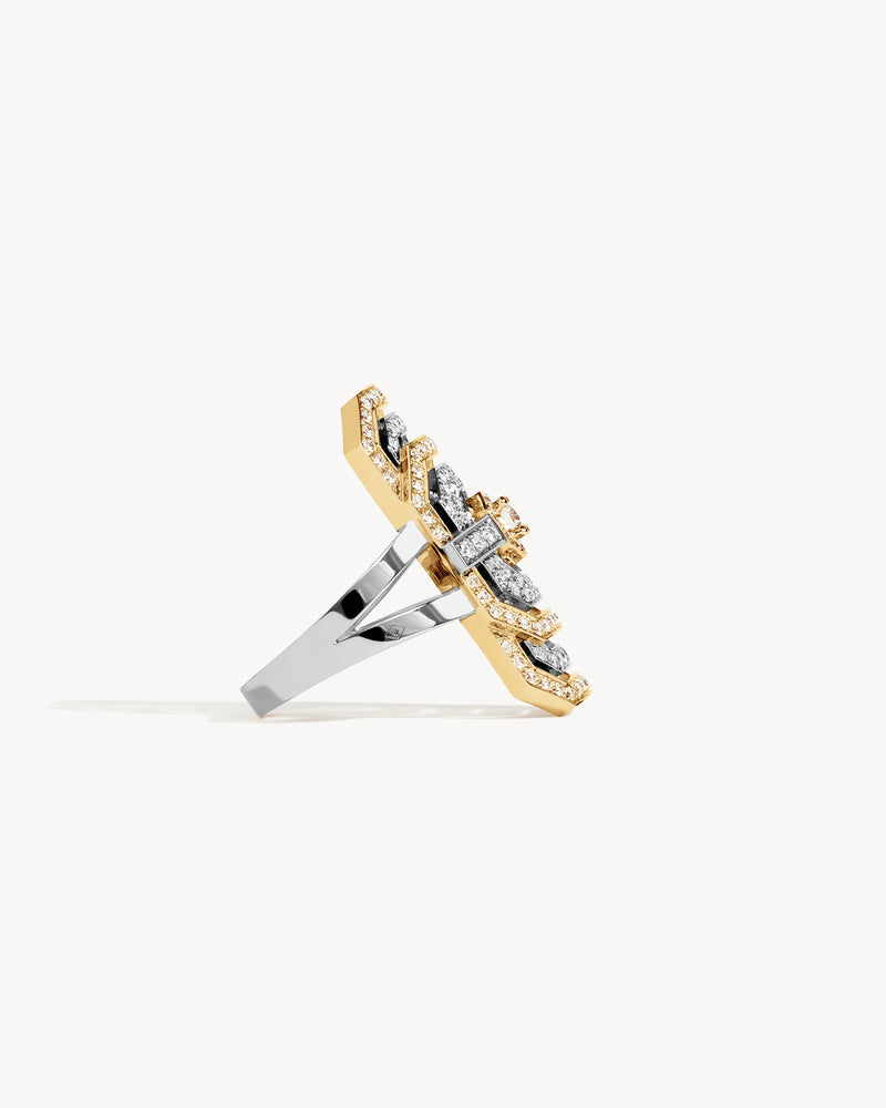 Bague My Way - Or Jaune et Blanc & Diamants - Image 3