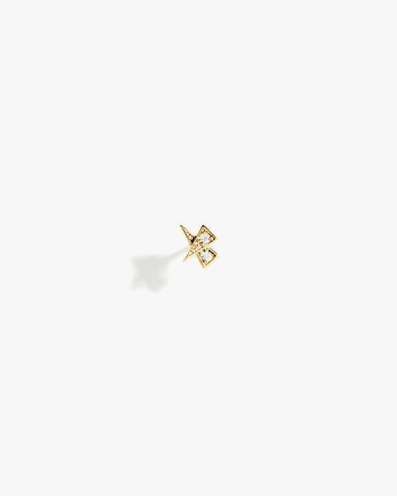 Boucle d'oreille Rockaway Étoile - Or jaune & Diamants - Image 1