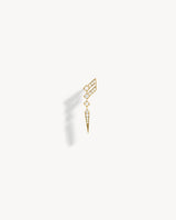 Boucle d'oreille Stairway Wings - Or jaune & Diamants