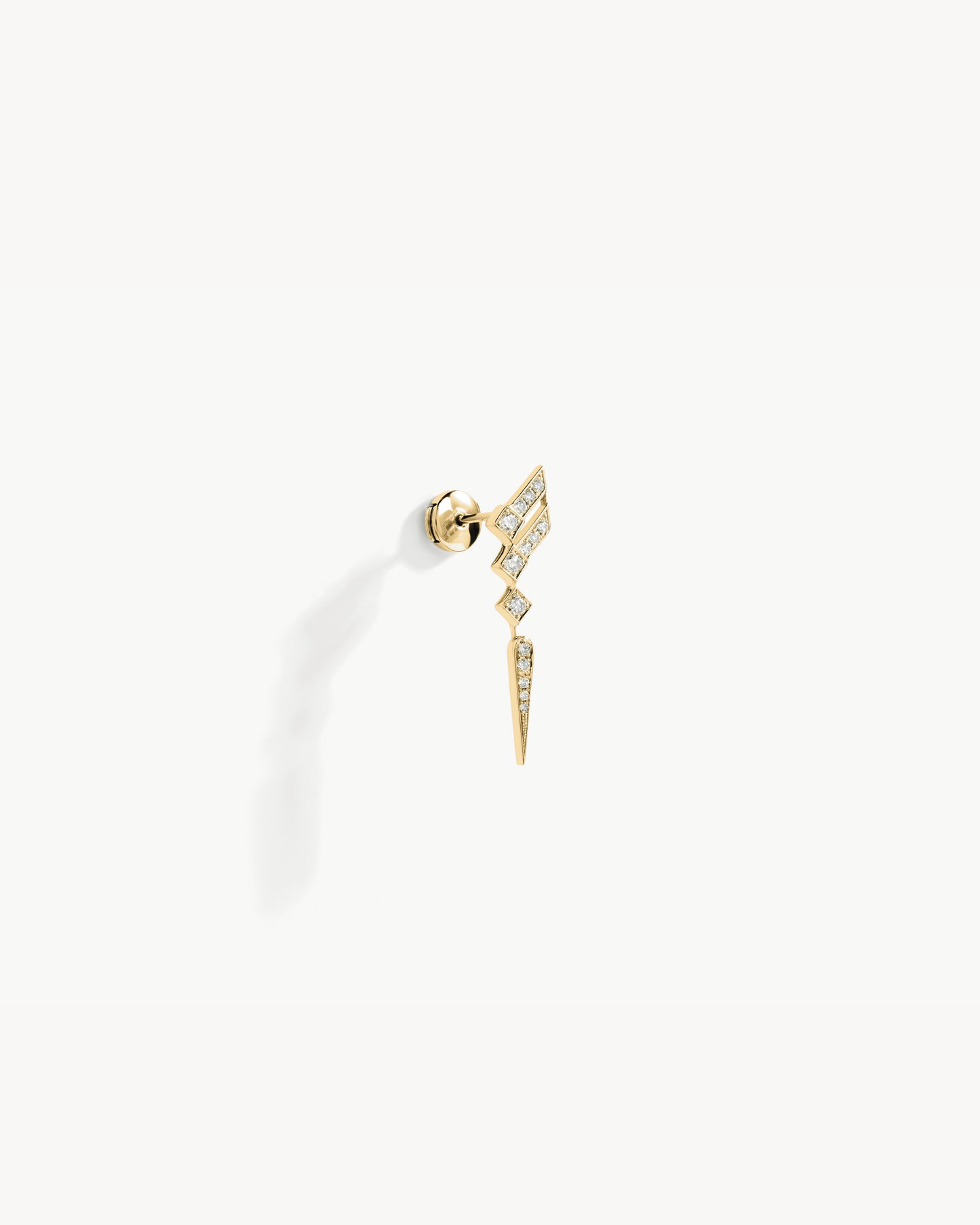 Boucle d'oreille Stairway Wings - Or jaune & Diamants