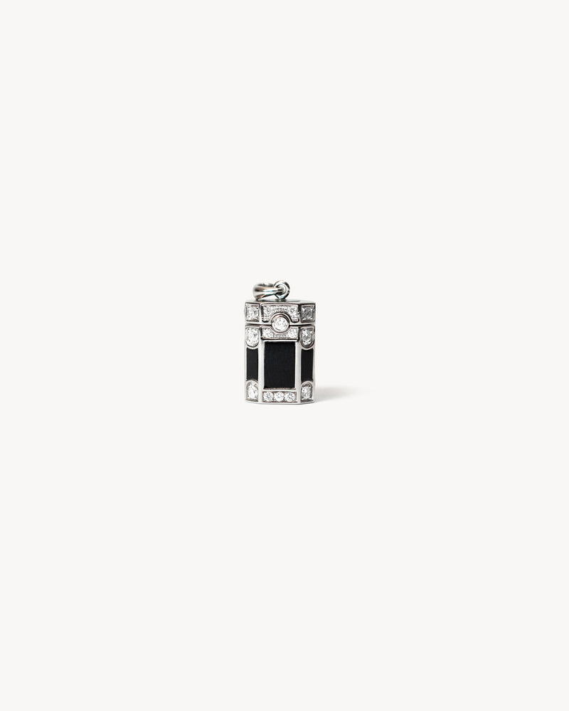 Wish Box Dream - Argent, Agate noire & Diamants - Image 1