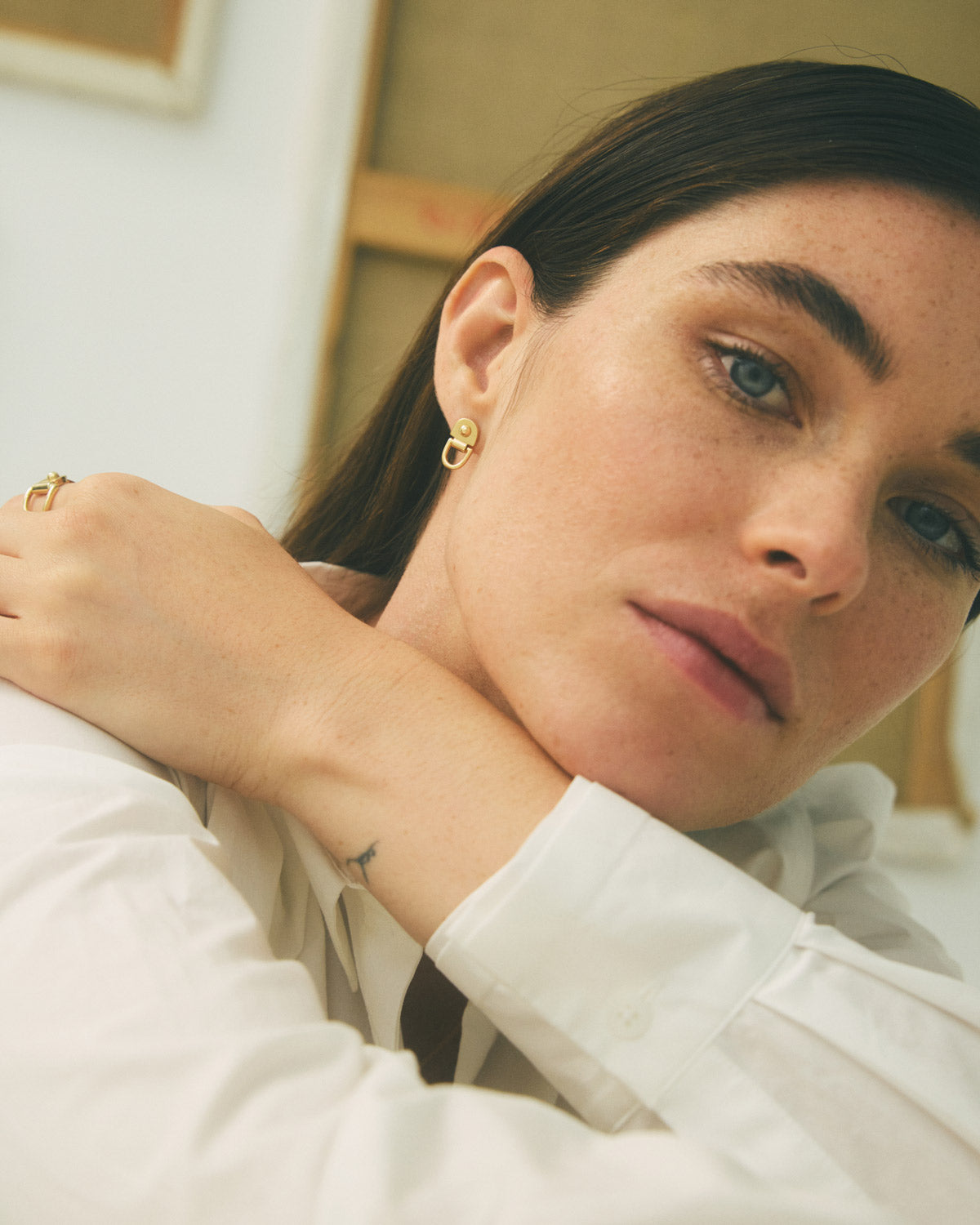Boucles d'oreilles Rivet S - Or Jaune