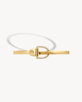 Rivet Bangle - Yellow Gold & Diamonds