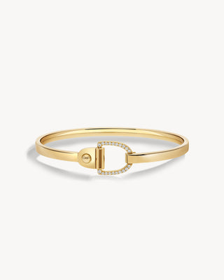 Rivet Bangle - Yellow Gold & Diamonds