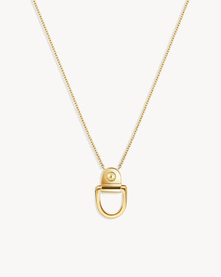 Rivet M Necklace - Yellow Gold