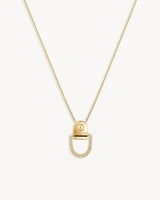 Rivet M Necklace - Yellow Gold & Diamonds