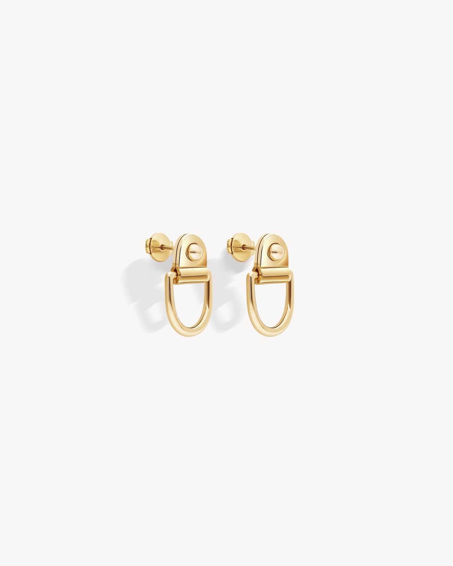 Rivet M Earrings - Yellow Gold 
