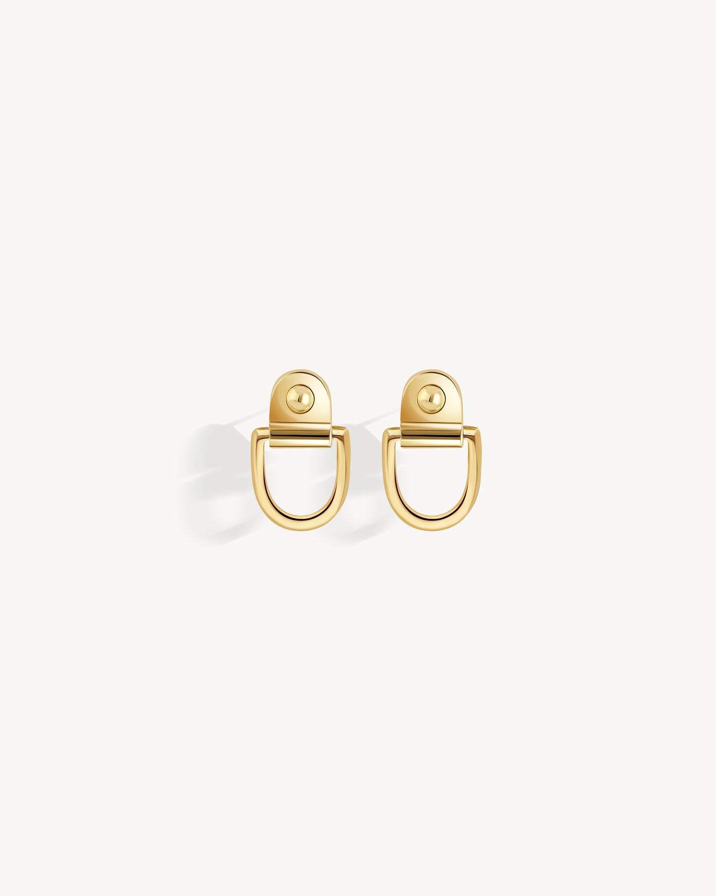 Rivet M Earrings - Yellow Gold 