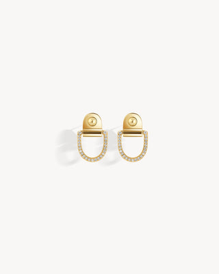 Boucles d'oreilles Rivet M - Or Jaune & Diamants