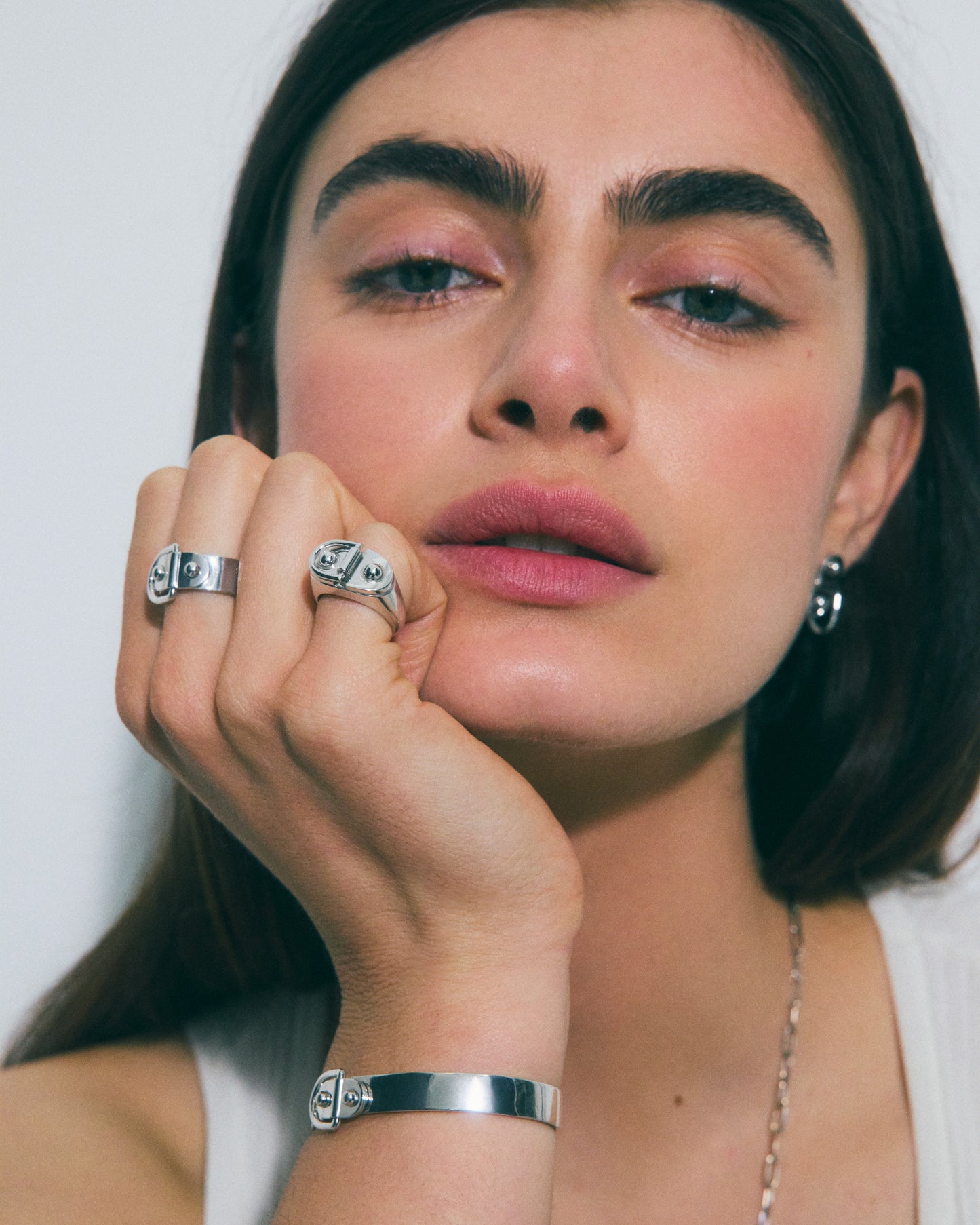 Bague Chevalière Rivet Petit Modèle - Argent