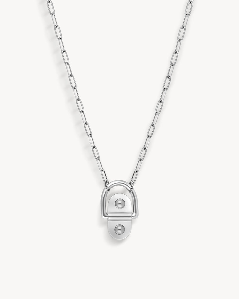 Rivet Necklace - Silver - Image 1