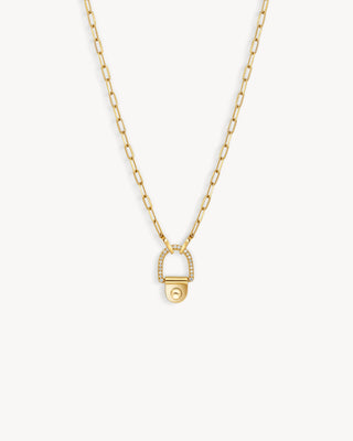 Rivet Necklace L - Yellow Gold & Diamonds
