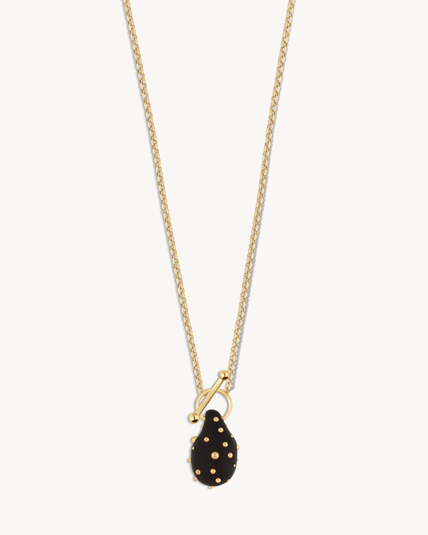 Jewellery Portraits Necklace | Violette Serrat - Yellow Gold & Black Ebony