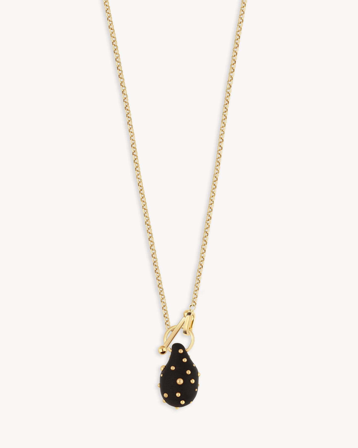 Jewellery Portraits Necklace | Violette Serrat - Yellow Gold & Black Ebony