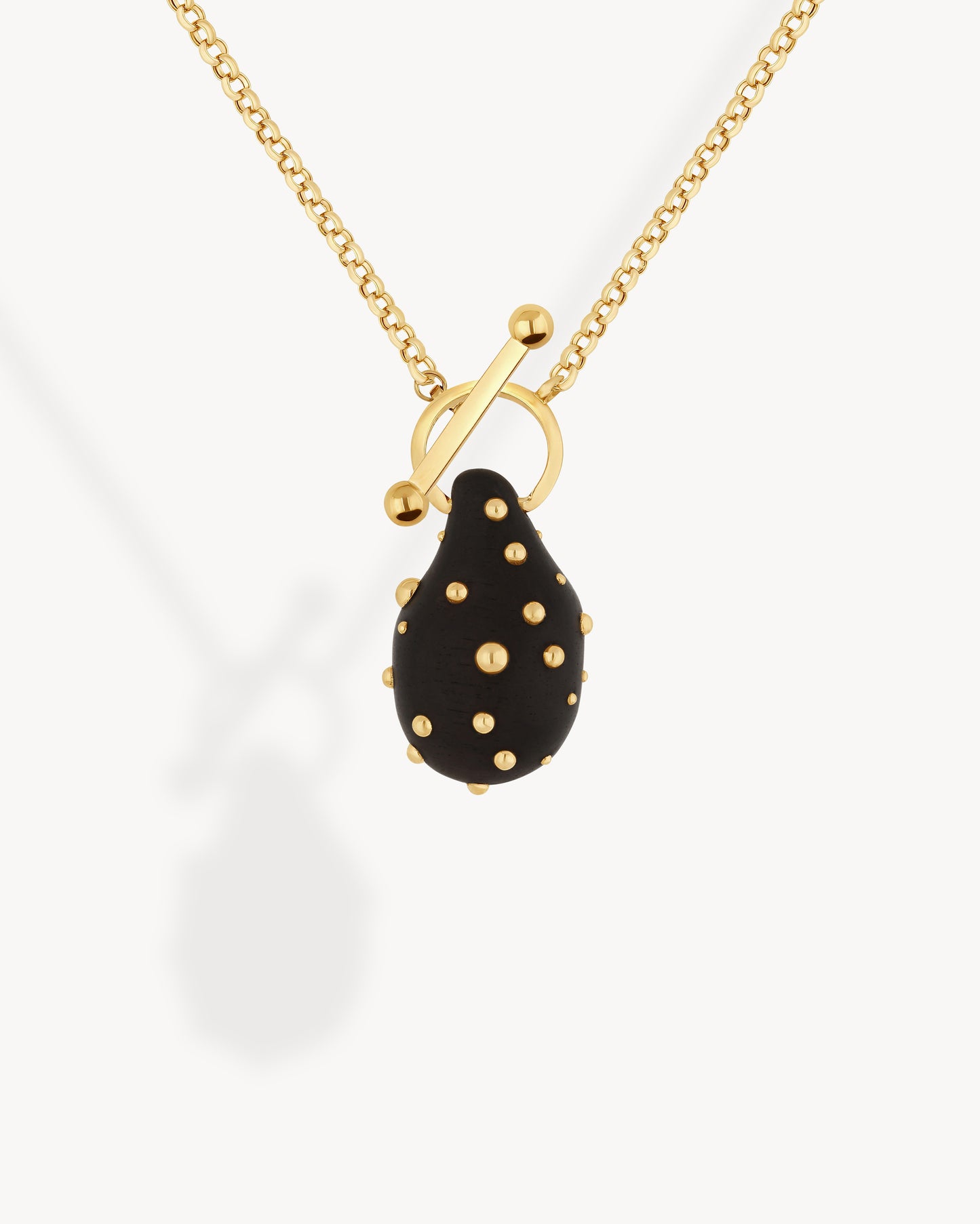 Jewellery Portraits Necklace | Violette Serrat - Yellow Gold & Black Ebony