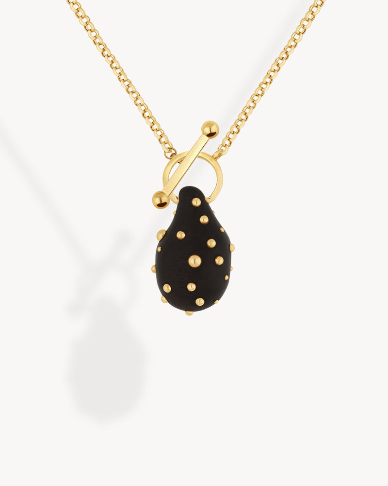 Collier Portraits Joailliers | Violette Serrat - Or Jaune et Ébène Noir - Image 1
