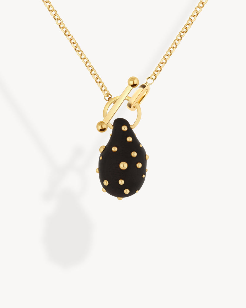 Collier Portraits Joailliers | Violette Serrat - Or Jaune et Ébène Noir - Image 1