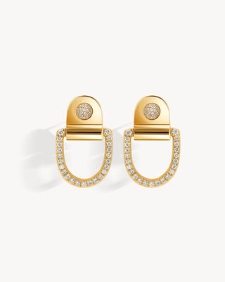 Boucles d'oreilles Rivet XL - Or Jaune & Diamants