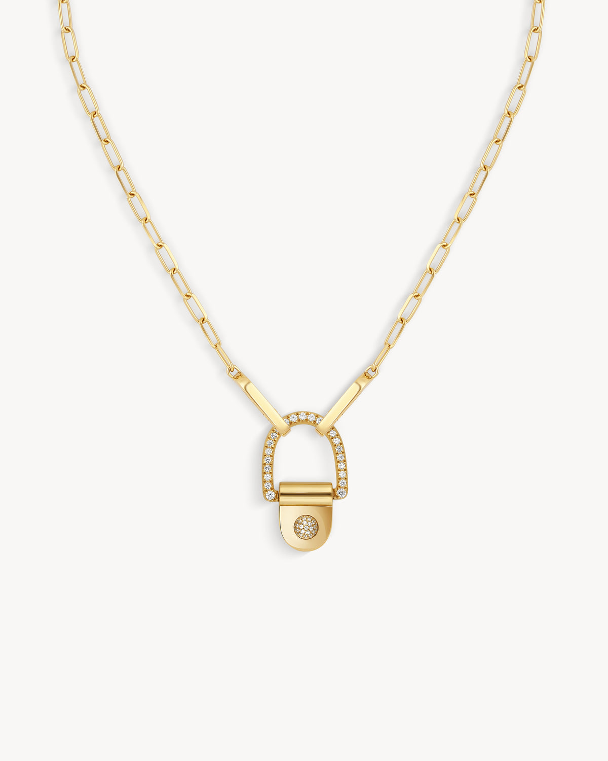 Rivet Necklace XL - Yellow Gold & Diamonds