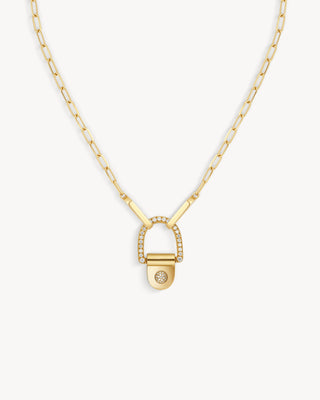 Rivet Necklace XL - Yellow Gold & Diamonds