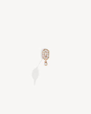 Mini My Way Earring - Pink Gold & Diamonds