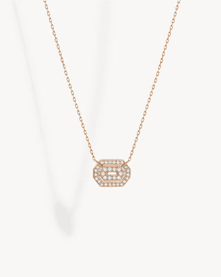 Mini My Way Necklace - Pink Gold & Diamonds