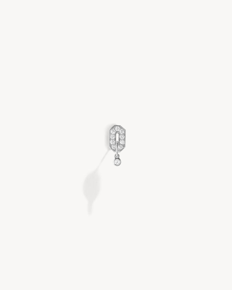 Mini My Way Earring - White Gold & Diamonds - Image 1