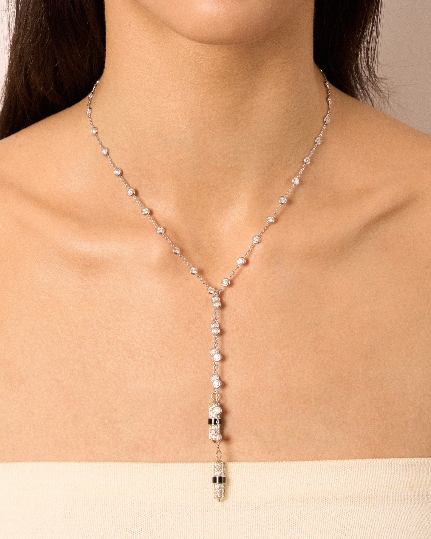 Anyway Legacy Necklace - White Gold, Onyx & Diamonds