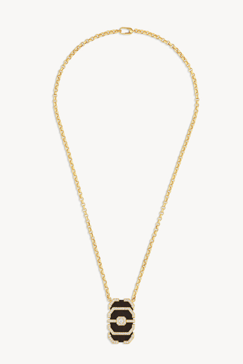 My Way Ebony Necklace - Yellow Gold, Ebony & Diamonds - Image 4
