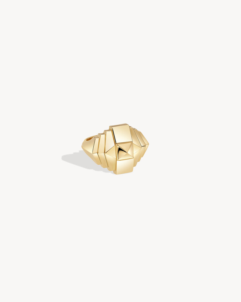 Rockaway Mini Pyramid Ring - Yellow Gold - Image 3