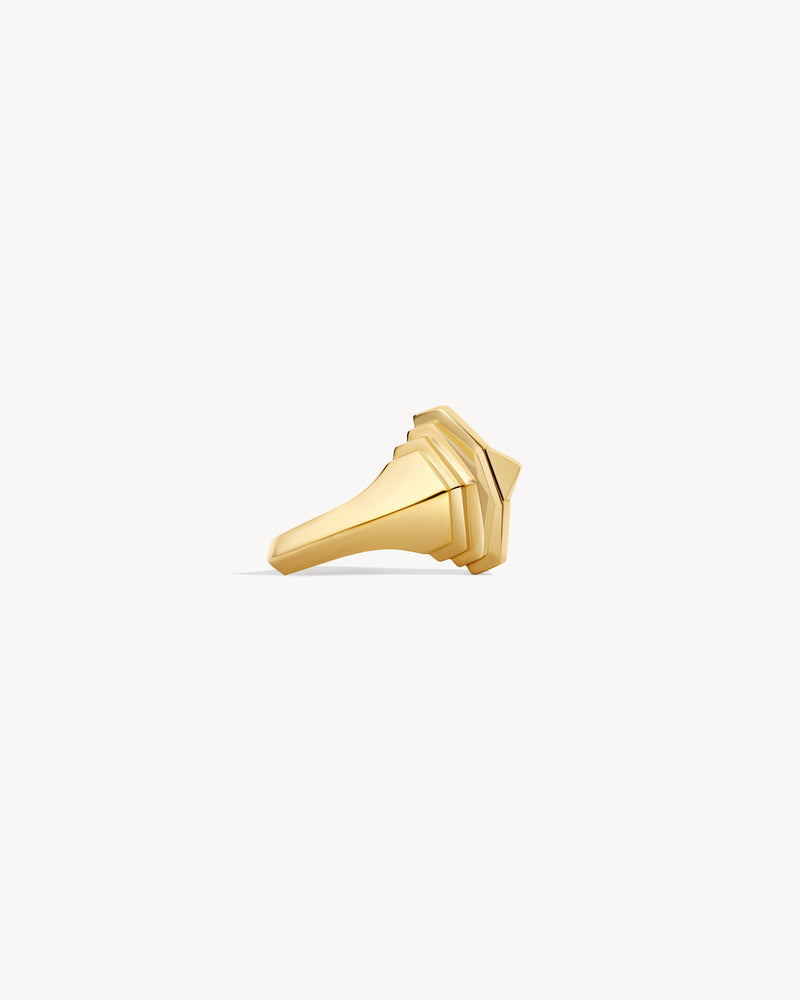 Rockaway Mini Pyramid Ring - Yellow Gold - Image 4