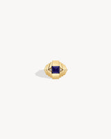Rockaway Mini Pyramid Ring - Yellow Gold & Lapis Lazuli