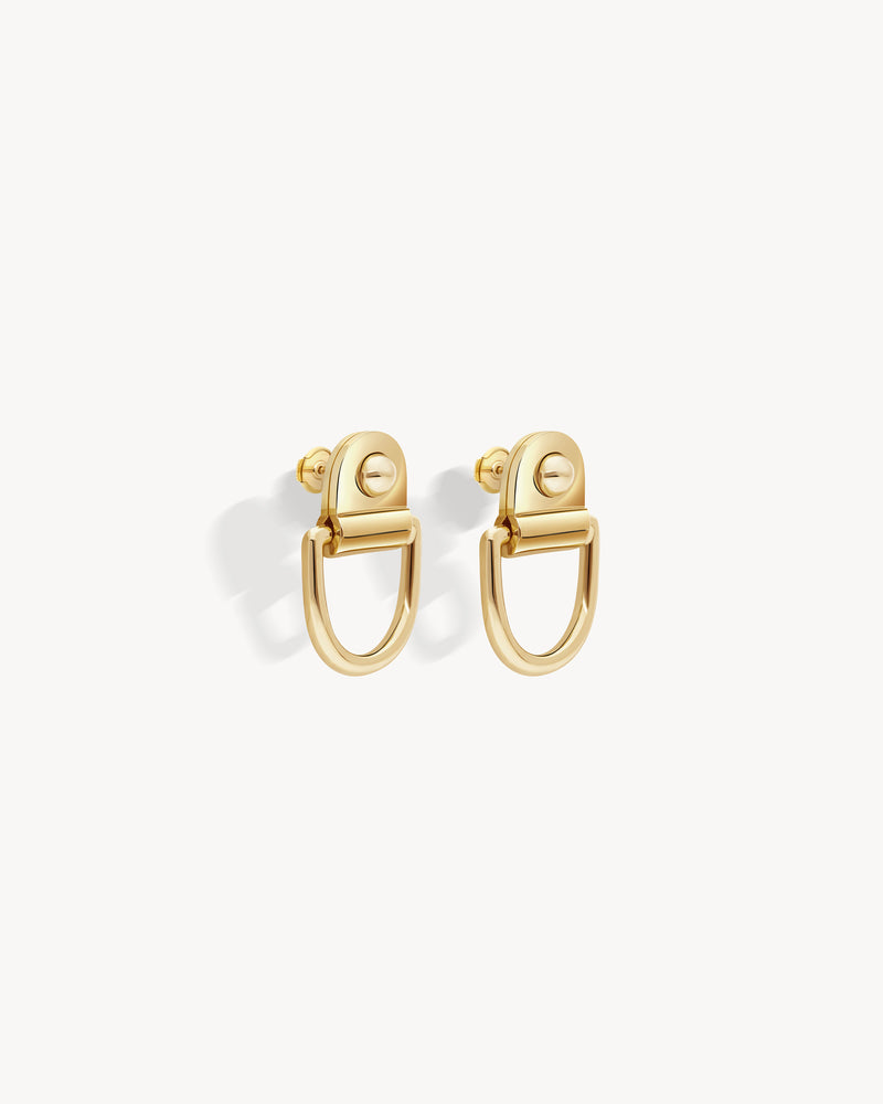 Boucle d'oreille Rivet XL - Or Jaune | STATEMENT Paris - Image 2
