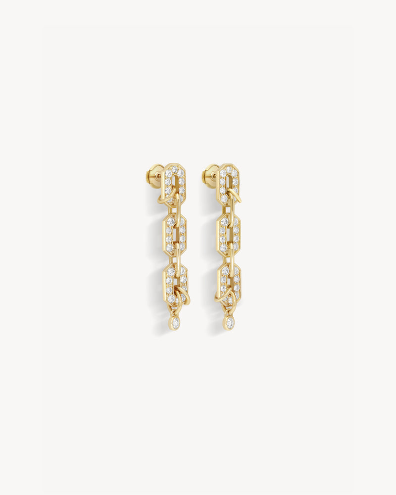 Boucles d'oreilles My Way 3 Rangs - Or Jaune & Diamants - Image 4