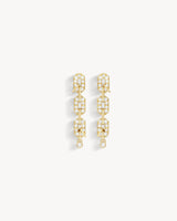 Boucles d'oreilles My Way 3 Rangs - Or Jaune & Diamants