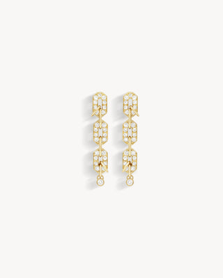 Boucles d'oreilles My Way 3 Rangs - Or Jaune & Diamants