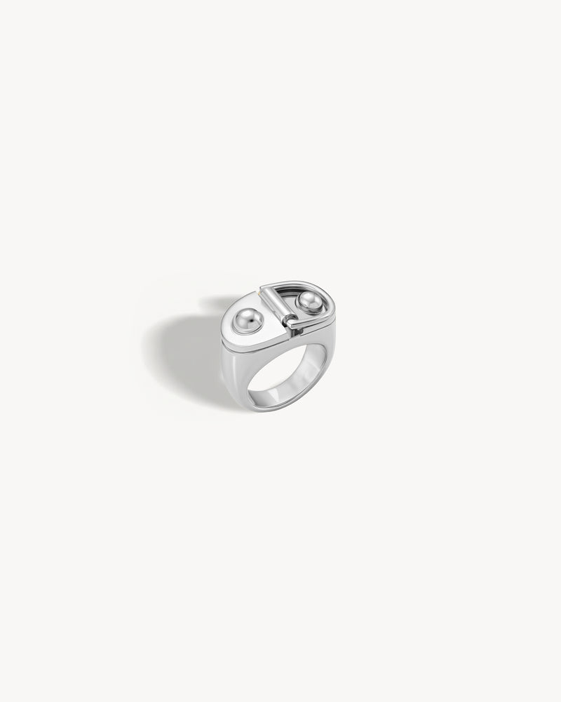Bague Chevalière Rivet Petit Modèle - Argent - Image 3